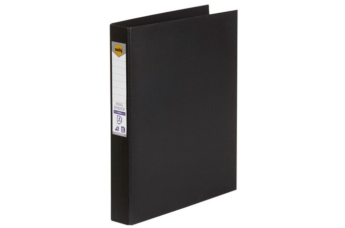 PE Binder A4 4 Ring 25mm Black