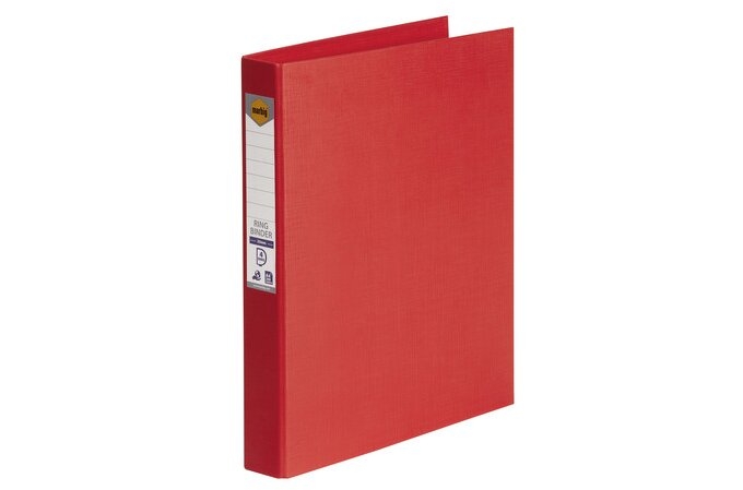 PE Binder A4 4 Ring 25mm Red