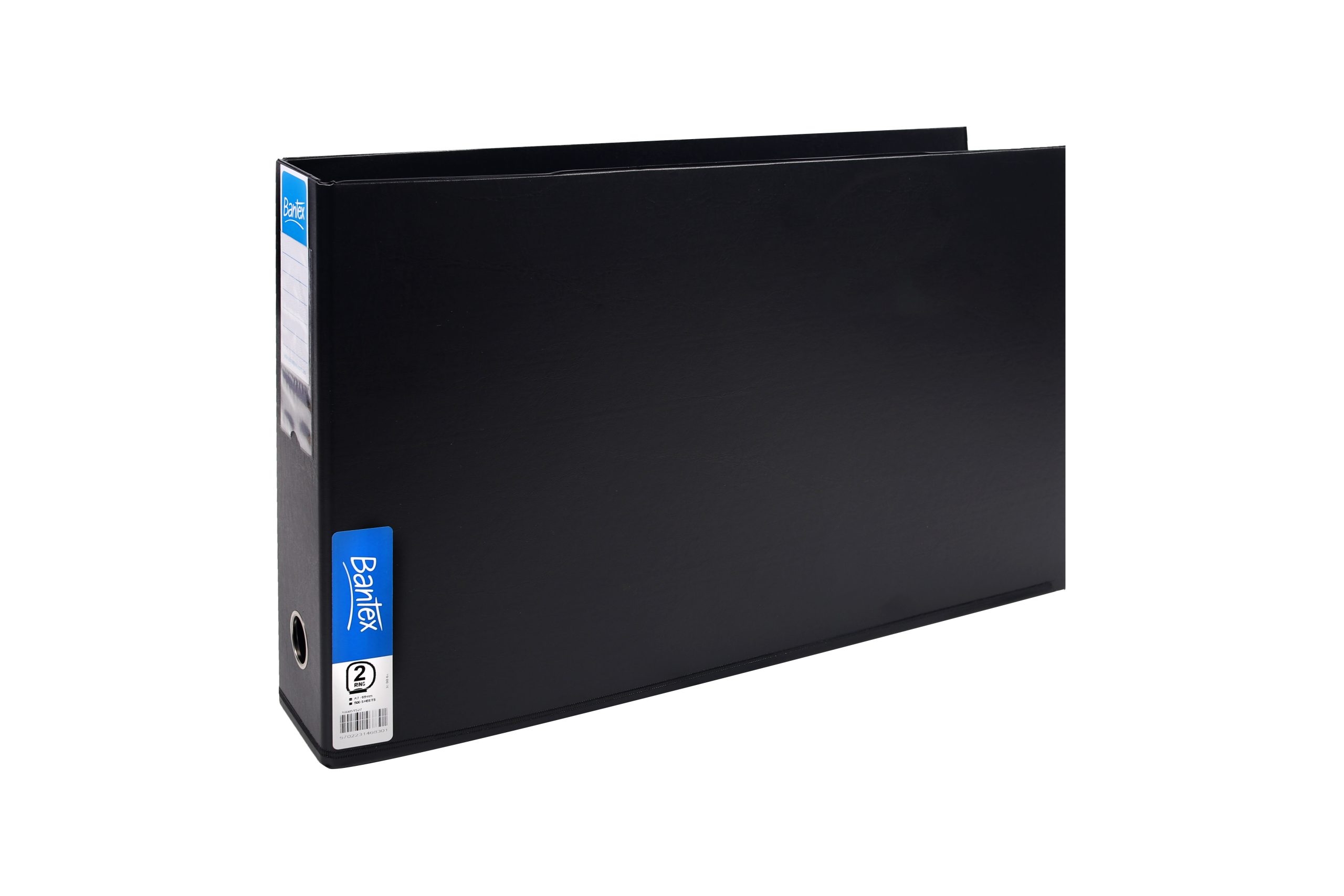 PVC Binder A3 2 Ring 65mm Landscape Black