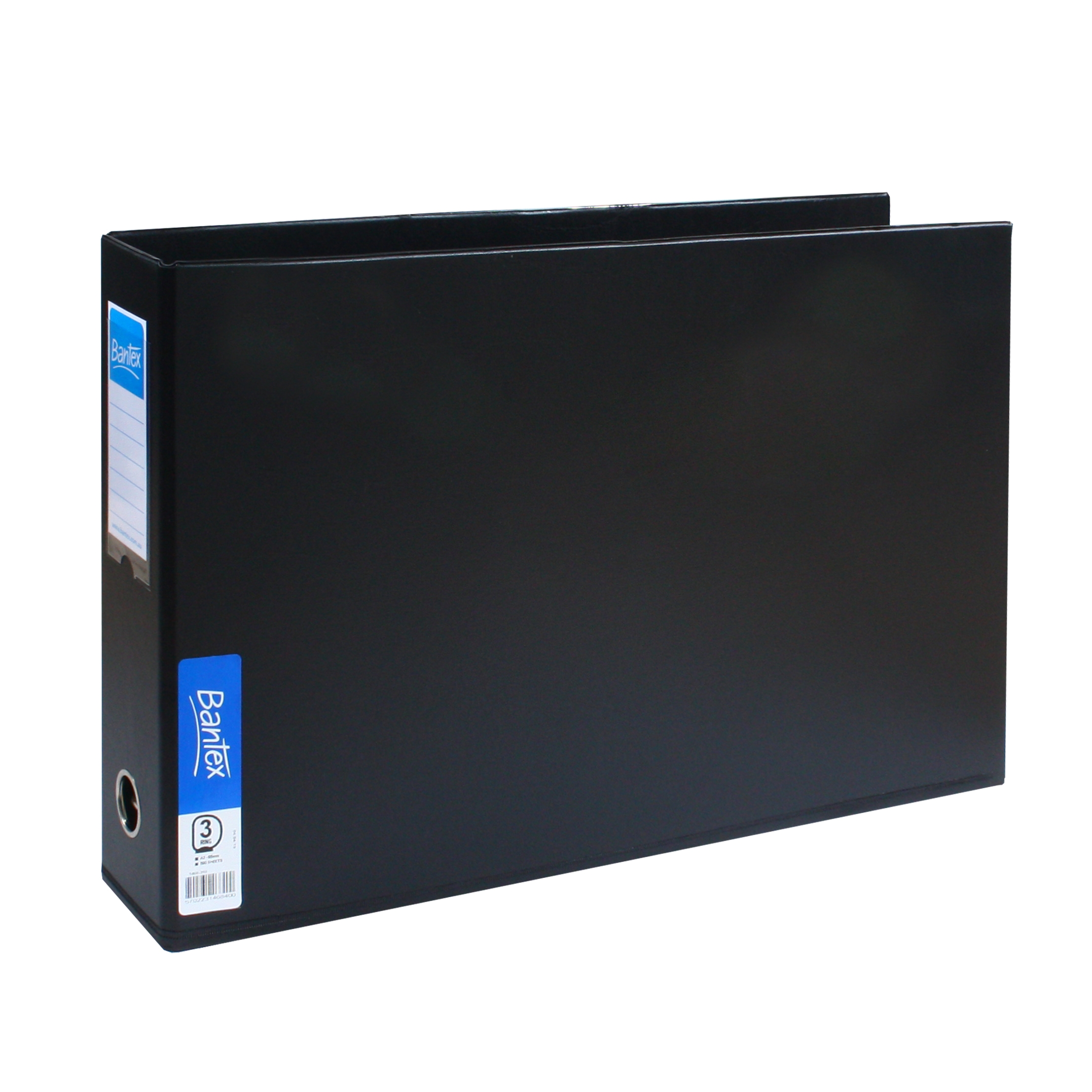 PVC Binder A3 3 Ring 65mm Landscape Black