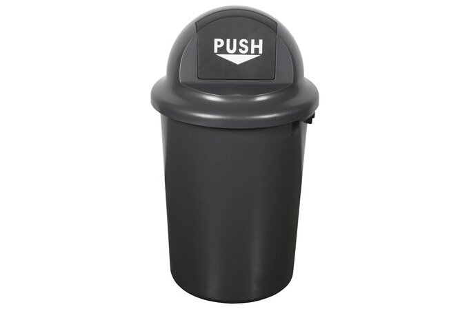 Bullet Bin 60L Circular With Lid Dark Grey