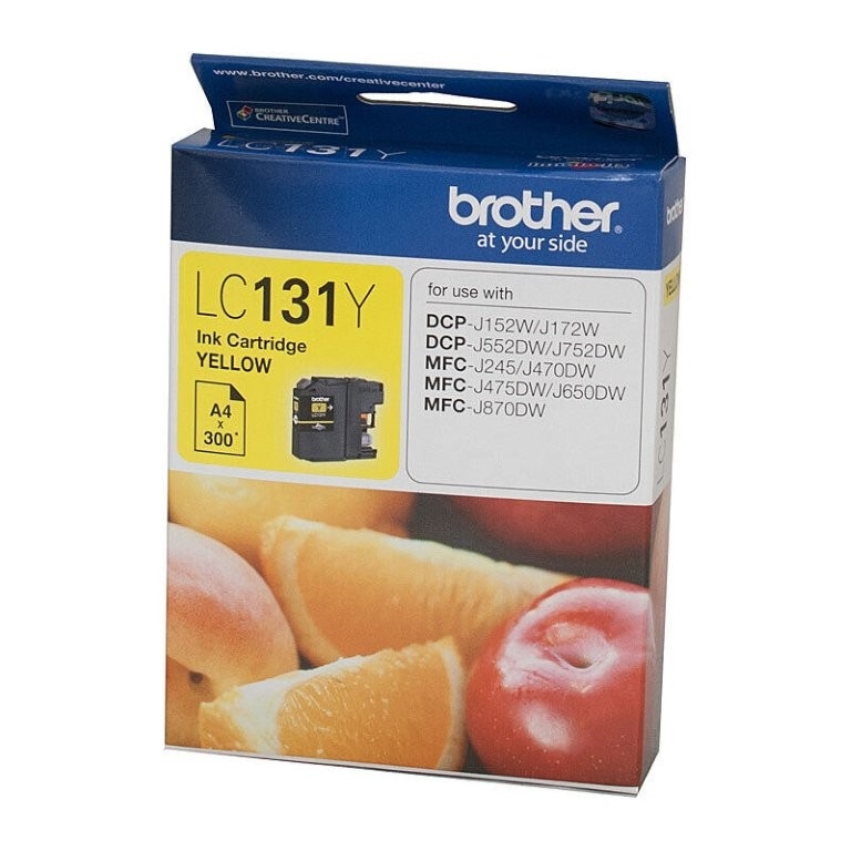 Brother LC131 Yellow Ink Cart - up to 300 pages