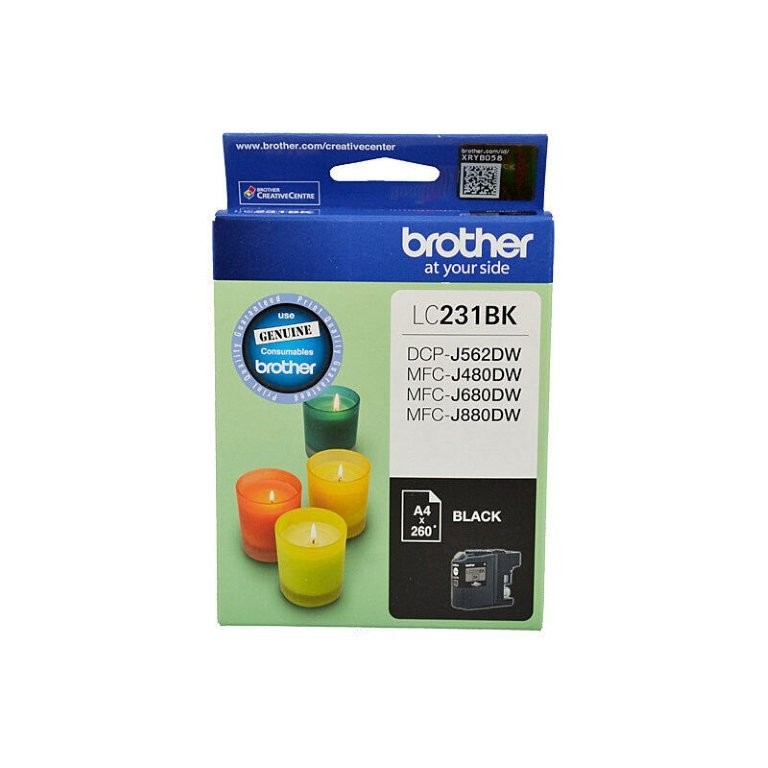 Brother LC231 Black Ink Cart - Up to 260 pages