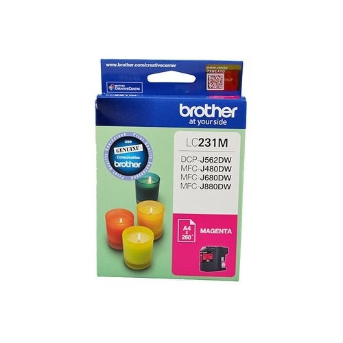Brother LC231 Magenta Ink Cart - Up to 260 pages