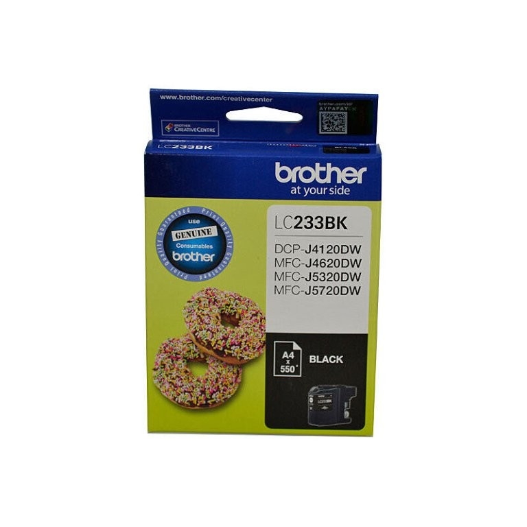 Brother LC233 Black Ink Cart - Up to 550 pages