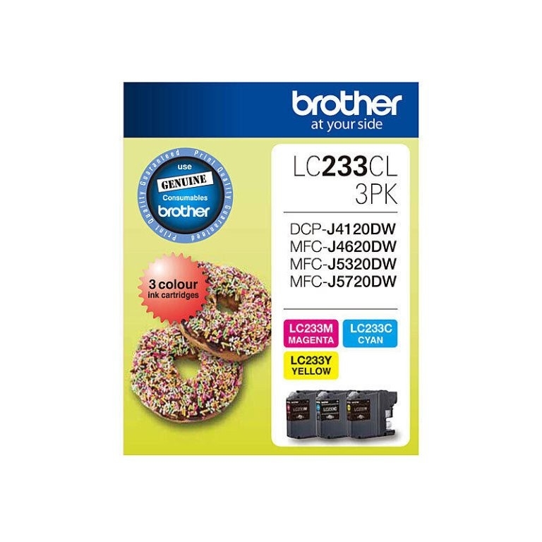 Brother LC233 CMY Colour Pack - Up to 550 pages each