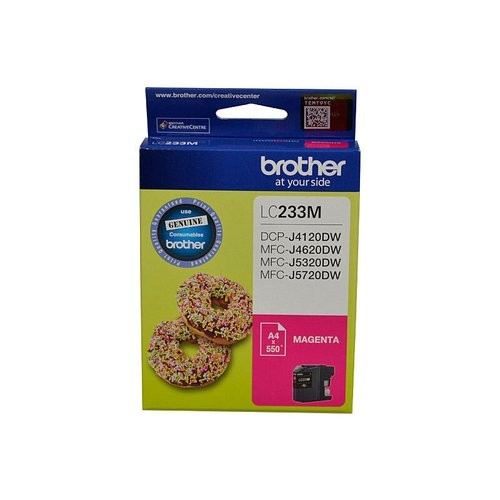 Brother LC233 Magenta Ink Cart - Up to 550 pages