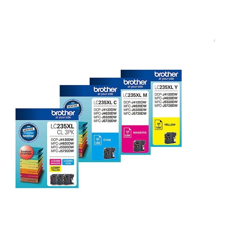 Brother LC235XL CMY Colour Pack - Up to 1,200 pages each