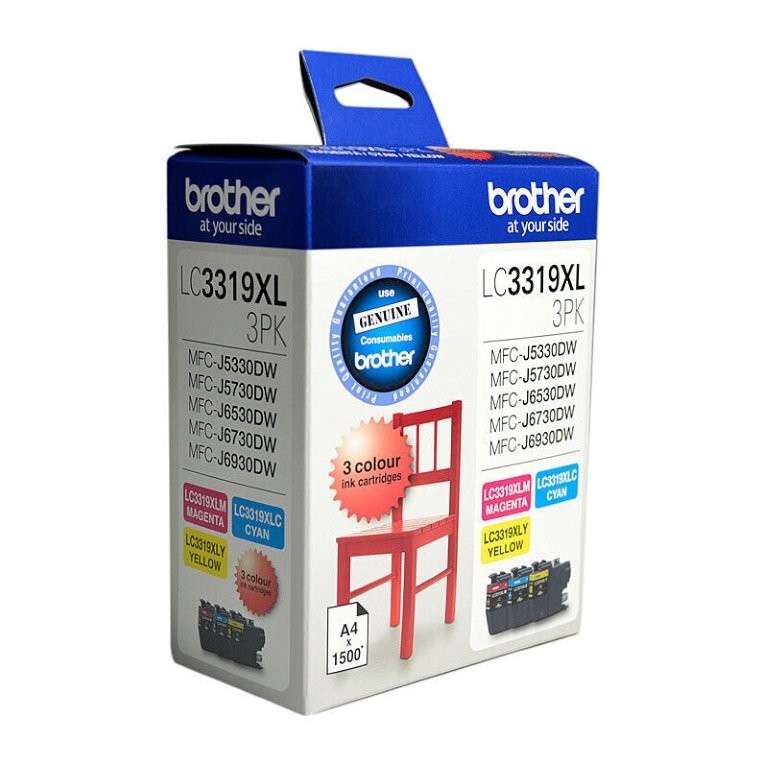 Brother LC3319XL CMY Colour Pack - up to 1500 pages each