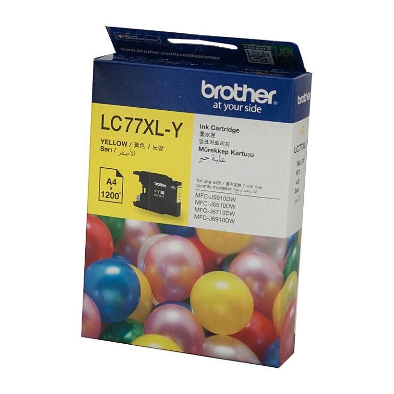 Brother LC77XL Yellow Ink Cart - Up to 1,200 pages