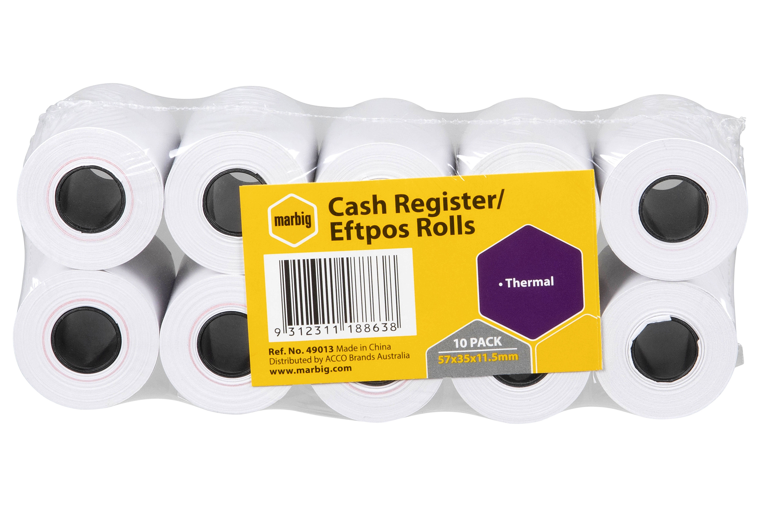 Thermal Print Roll 57mm x 35m x 11.5mm - Pkt 10